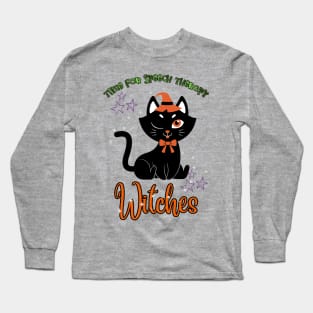 Halloween Speech Language Pathologist Time for Speech Therapy Witches! Long Sleeve T-Shirt